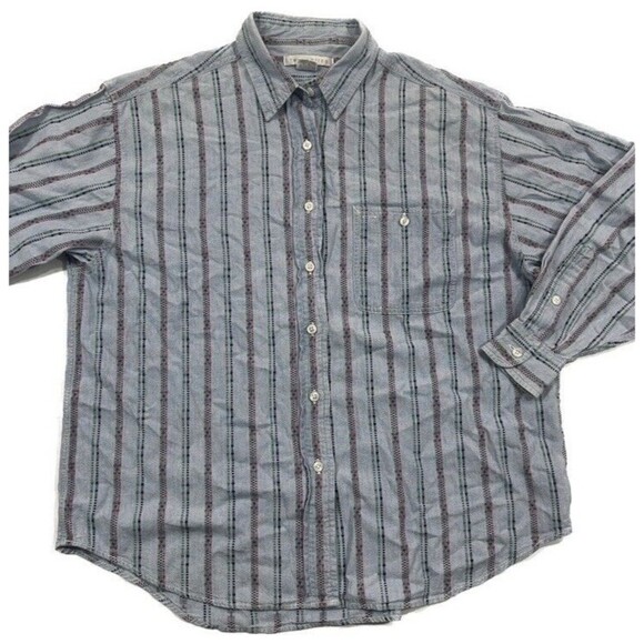 Vintage 90s Y2k The Limited‎ Women's Chambray Button Up Shirt Large Oversized - Picture 1 of 5